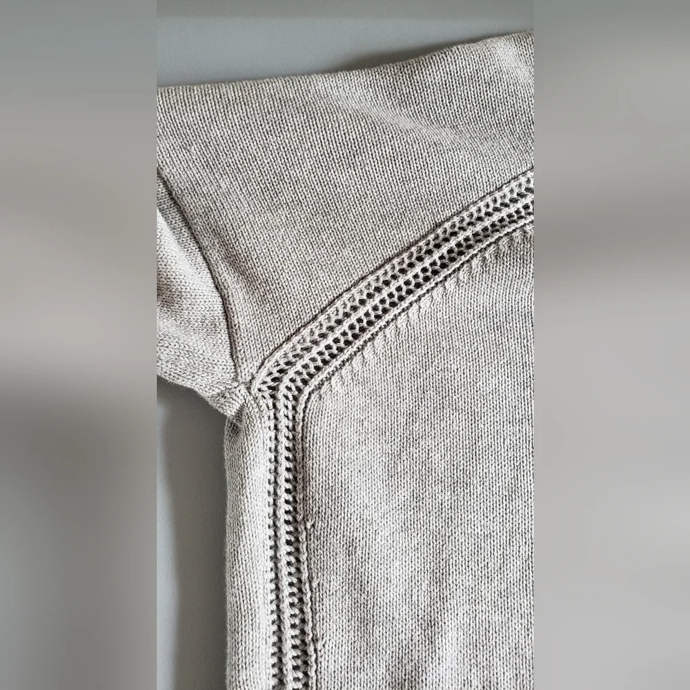 Lululemon Bhakti Reality Short Sleeve Knit Sweater Heathered Medium Gray Size 8